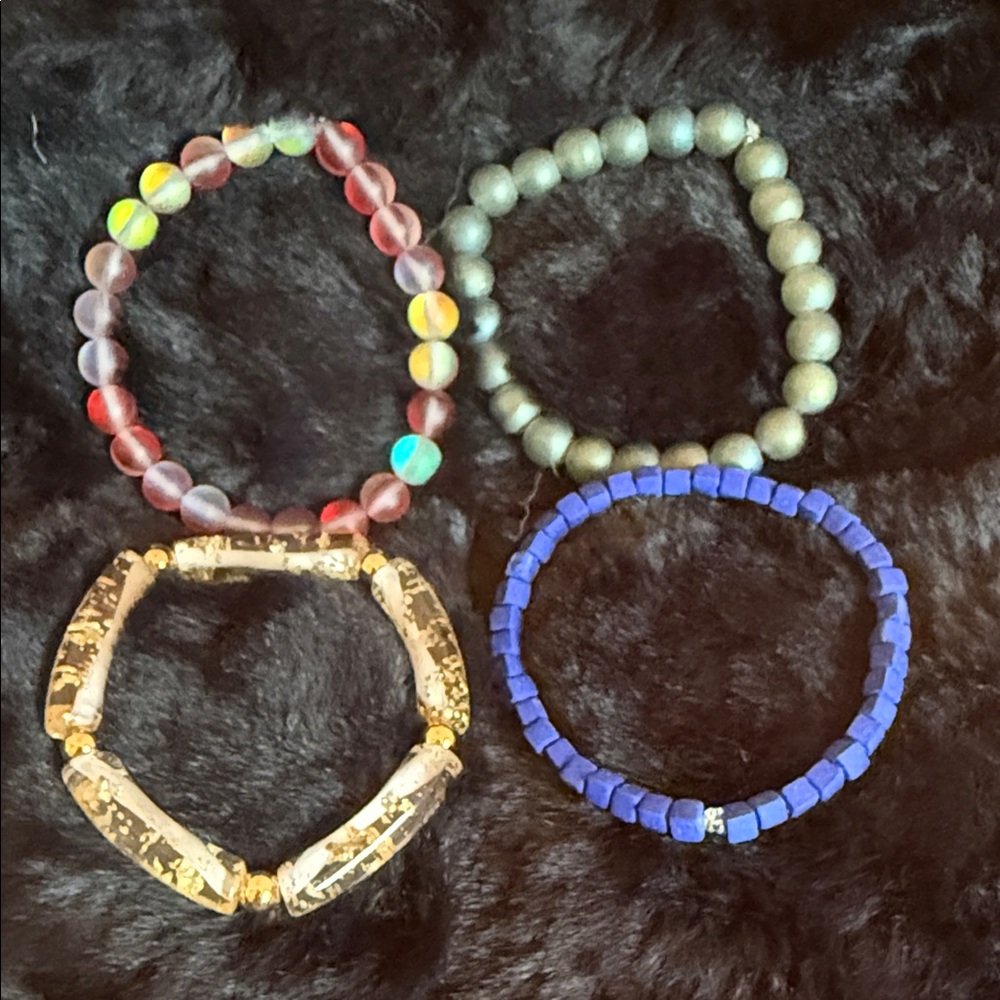 Elegant Multicolor Beaded Bracelet Set